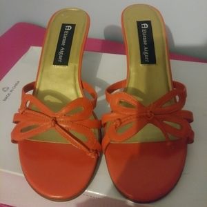 Like new. Orange summer shoes. Size 6